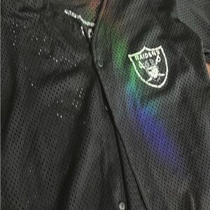 Made in USA Black Raiders Mesh Jersey